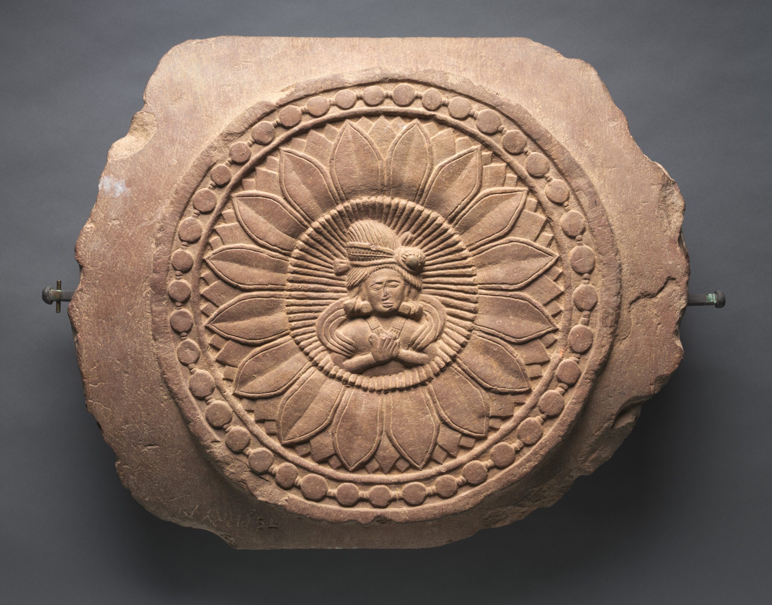Double-Faced Crossbar from a Railing, buddhist reliefs, c. 150 BCE