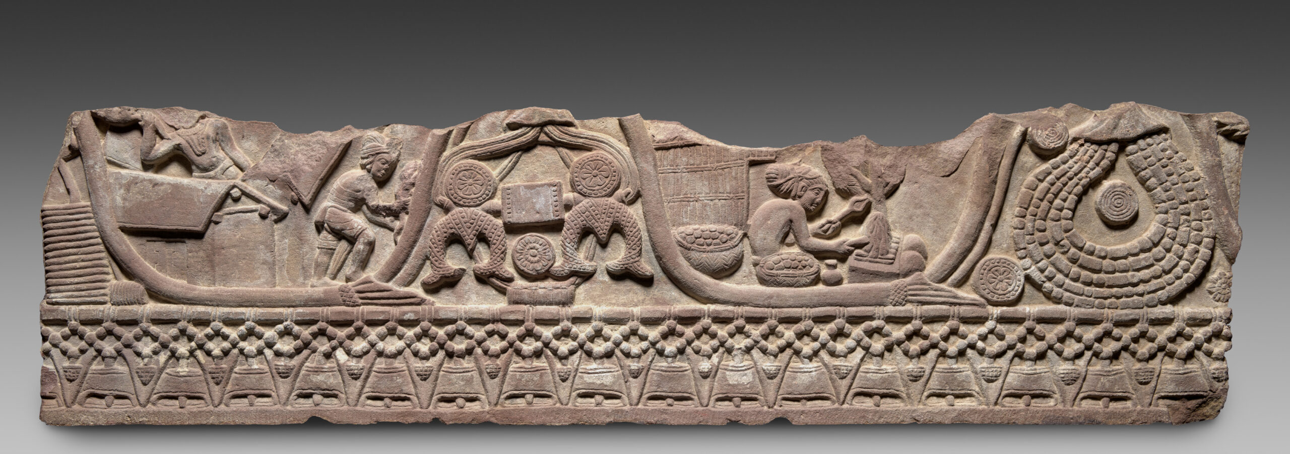 Section of a Coping Rail, buddhist reliefs, c. 150 BCE