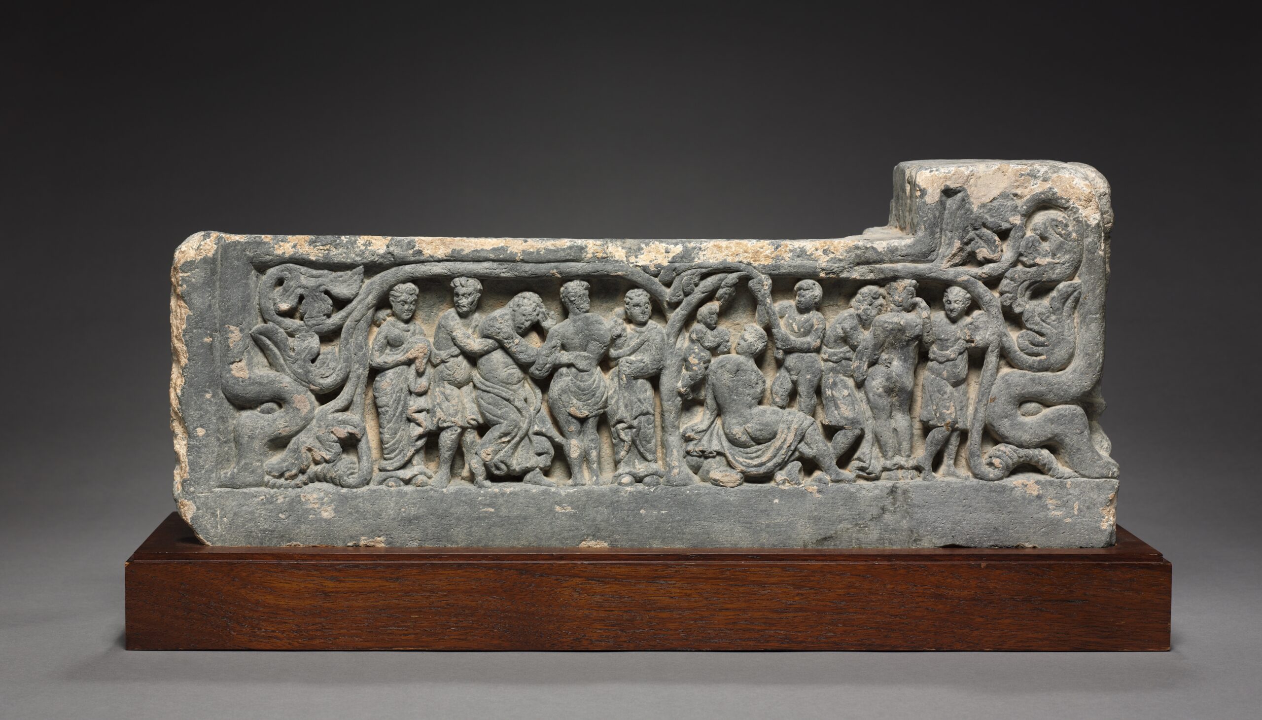 Bacchanalian Relief, gandhara, 200s CE