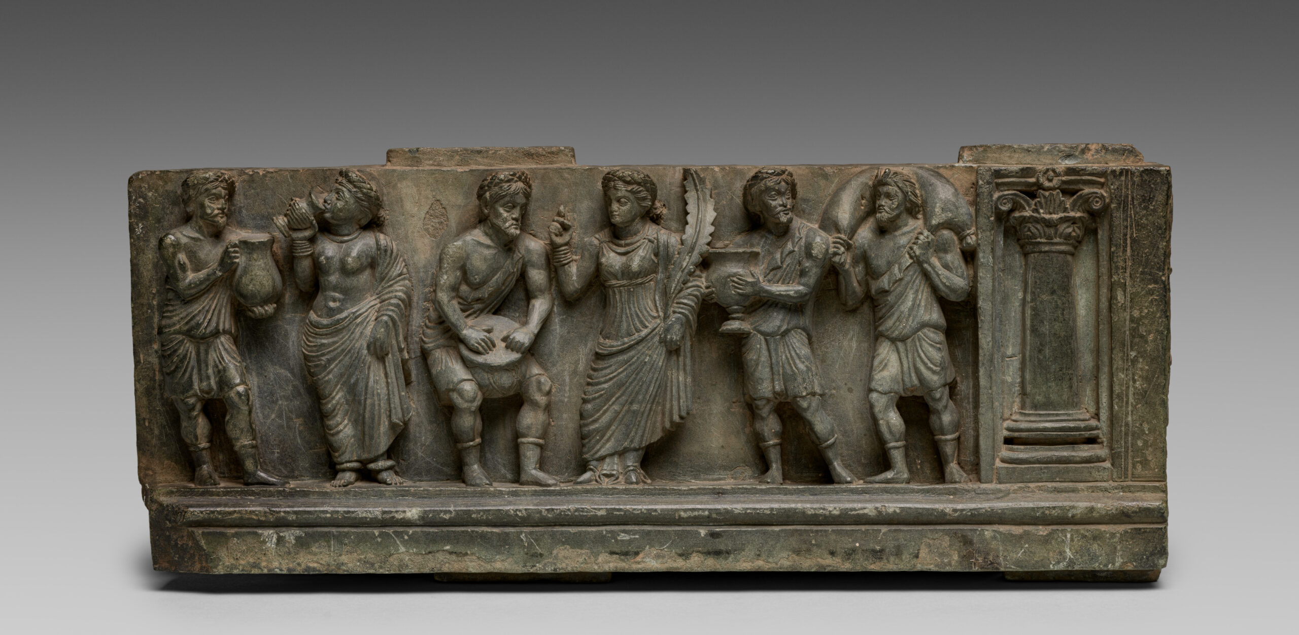 Bacchanalian Scene, gandhara, 1–100 CE