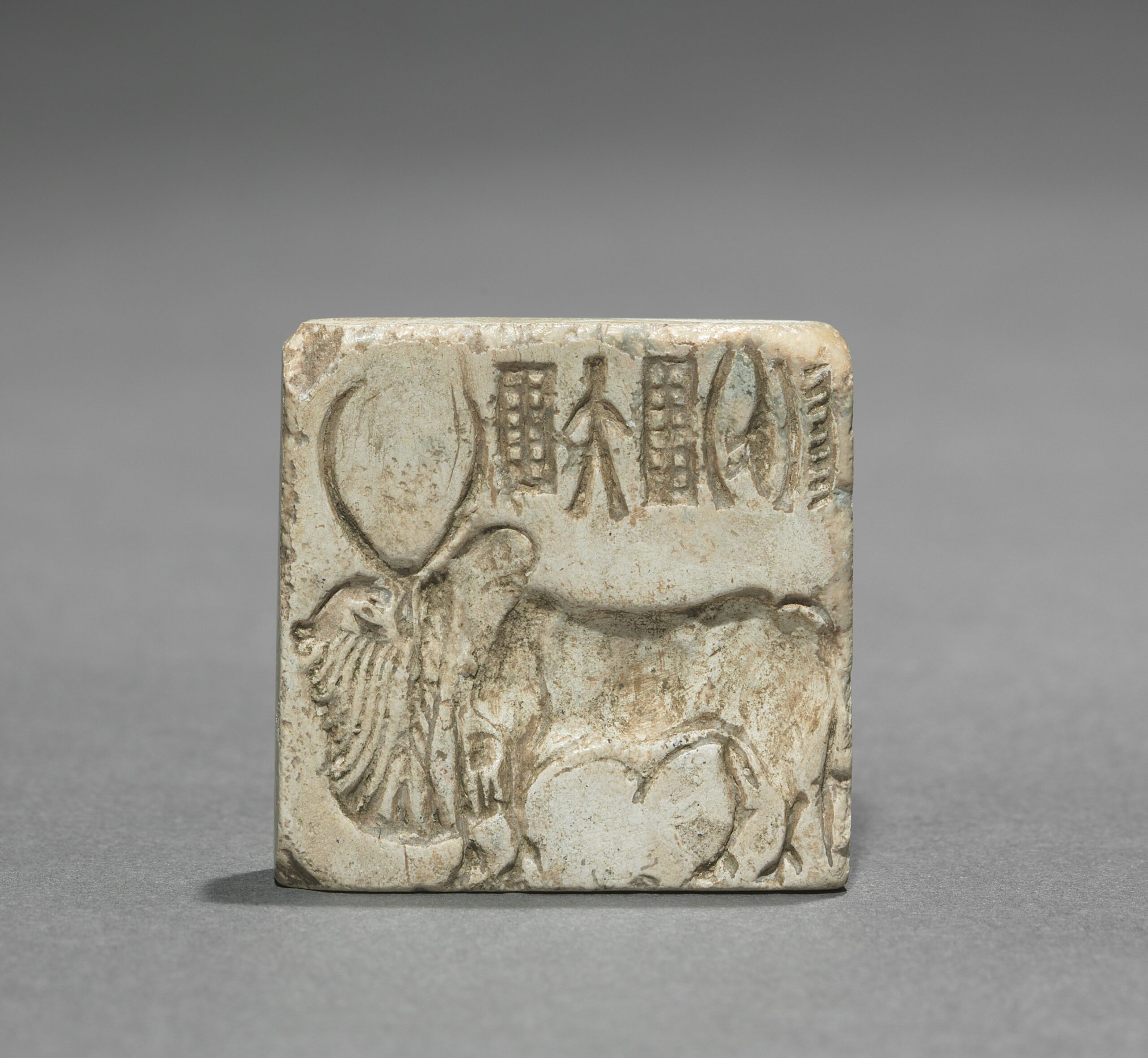 Seal with Two-Horned Bull and Inscription, indus valley, c. 2000 BCE