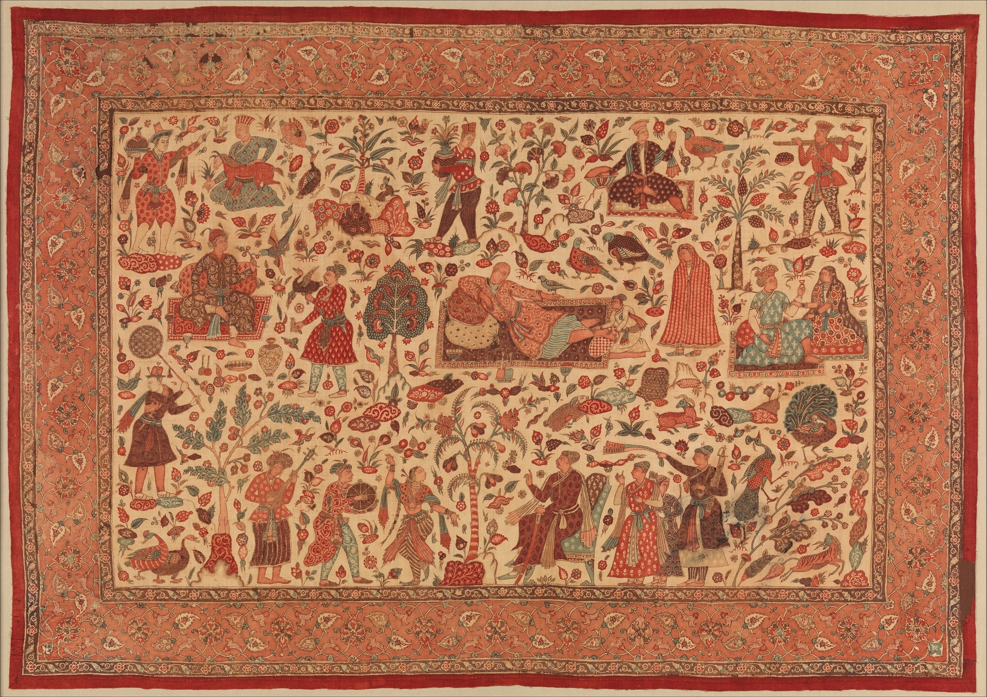 Kalamkari Rumal, kalamkari, ca. 1640–50