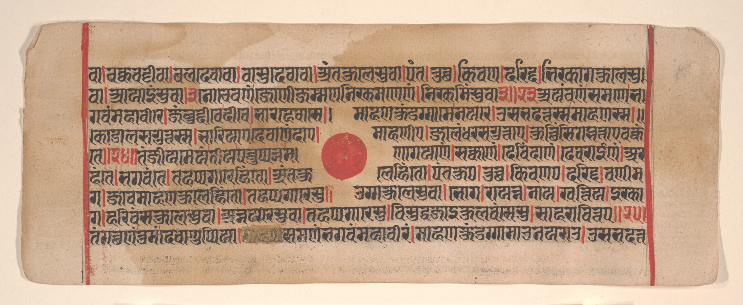 Leaf from a Kalpa Sutra (Jain Book of Rituals), kalpasutra, 15th century