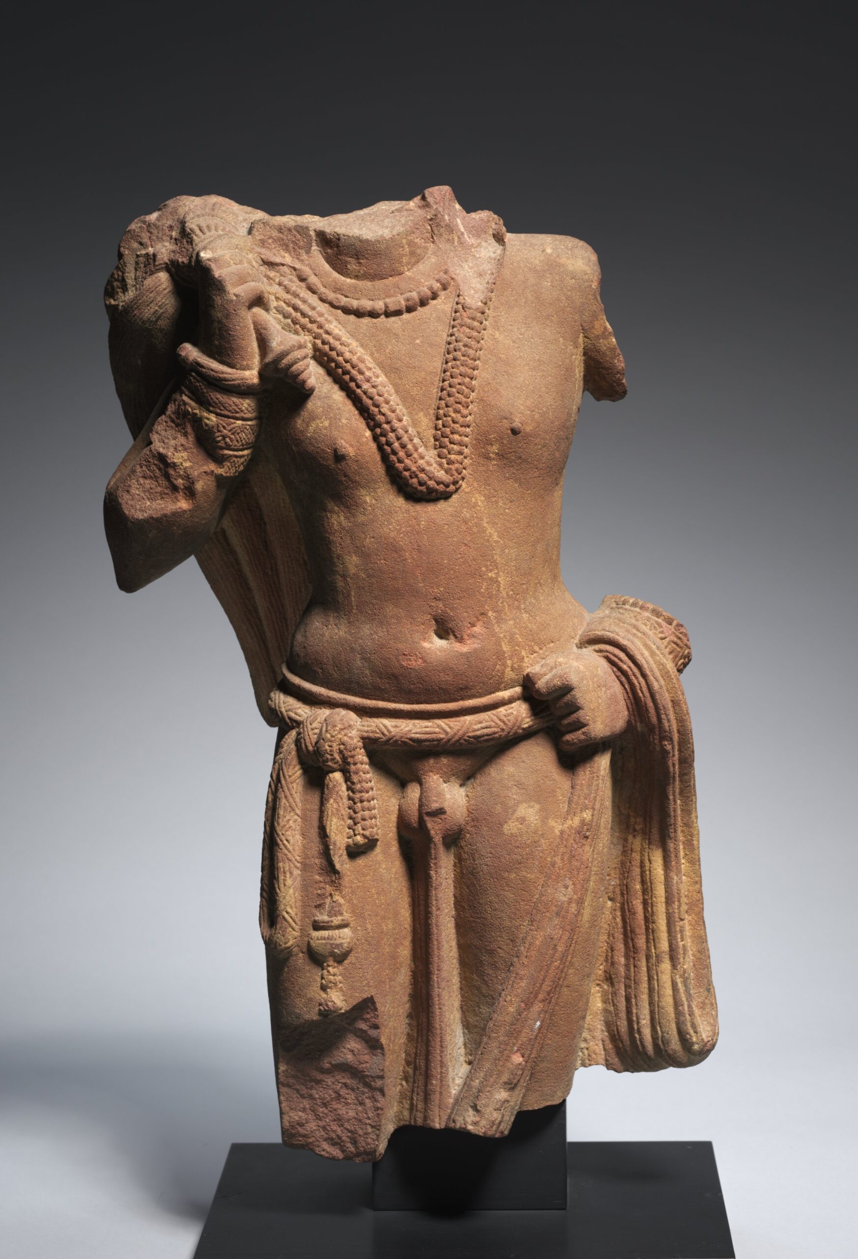 Attendant Bearing a Fly Whisk (Chauri), mathura, c. 100–150 CE