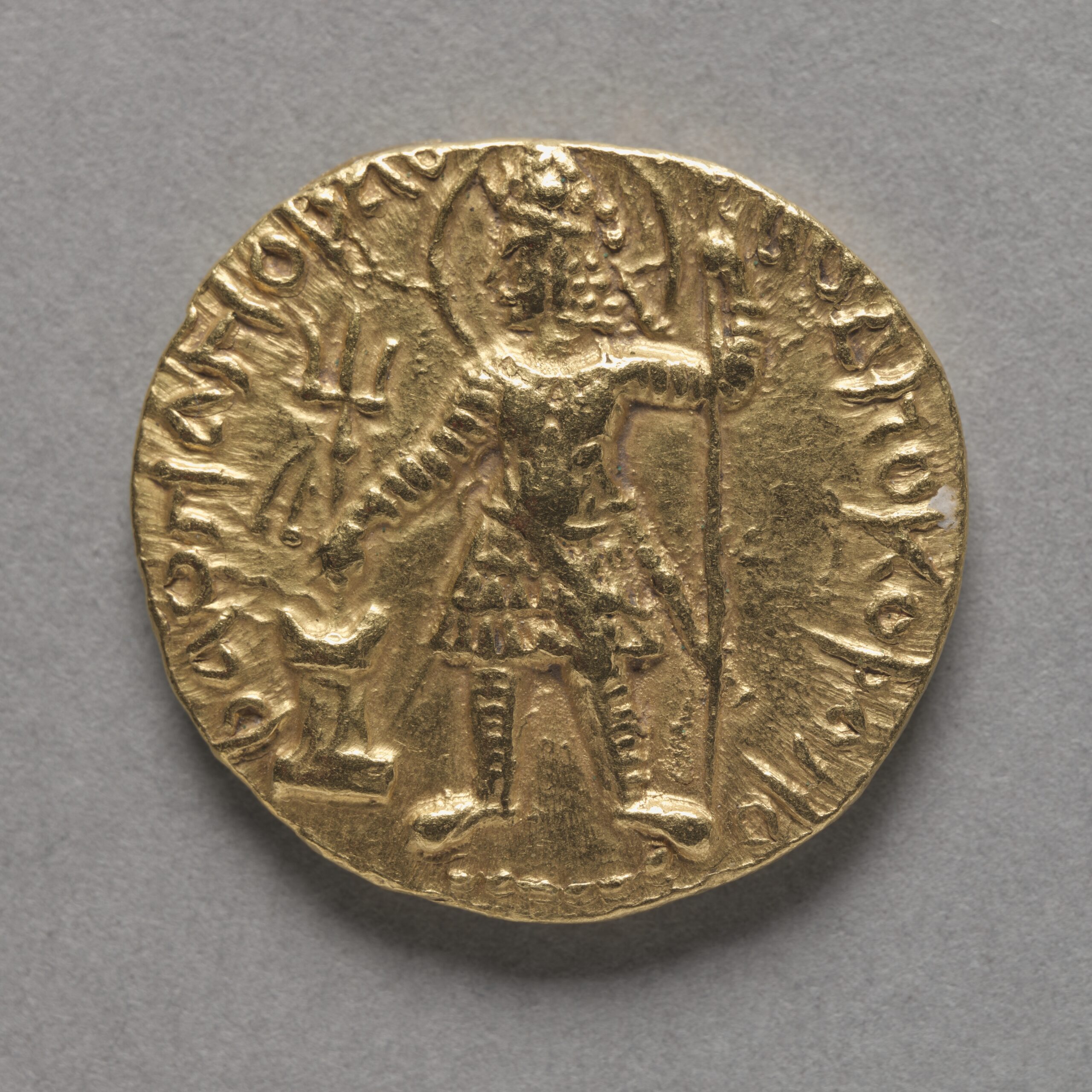 Coin of Kushan King Vasudeva I (obverse), mathura, c. 142/145+