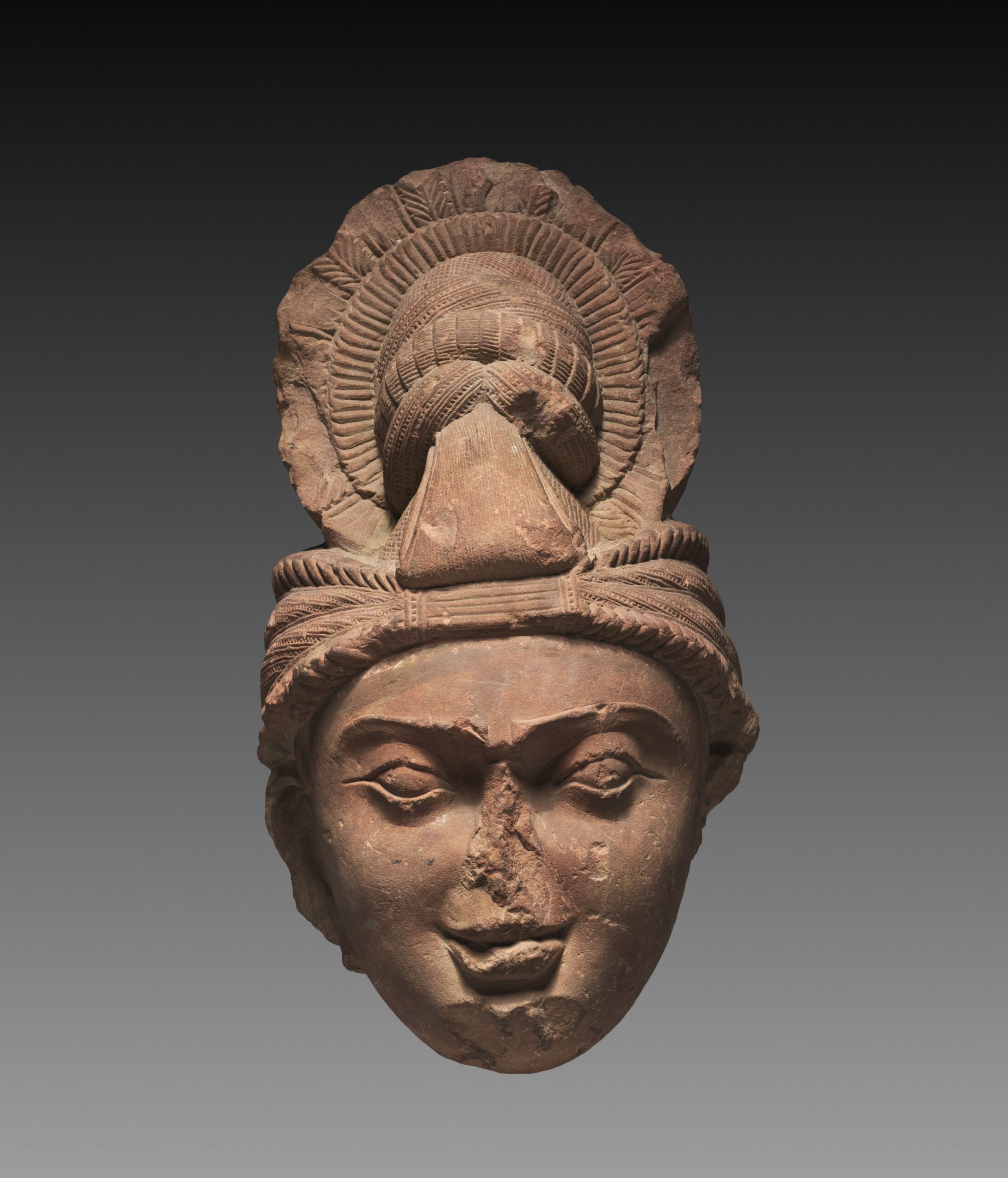 Head of a Bodhisattva, mathura, 75–early 100s CE