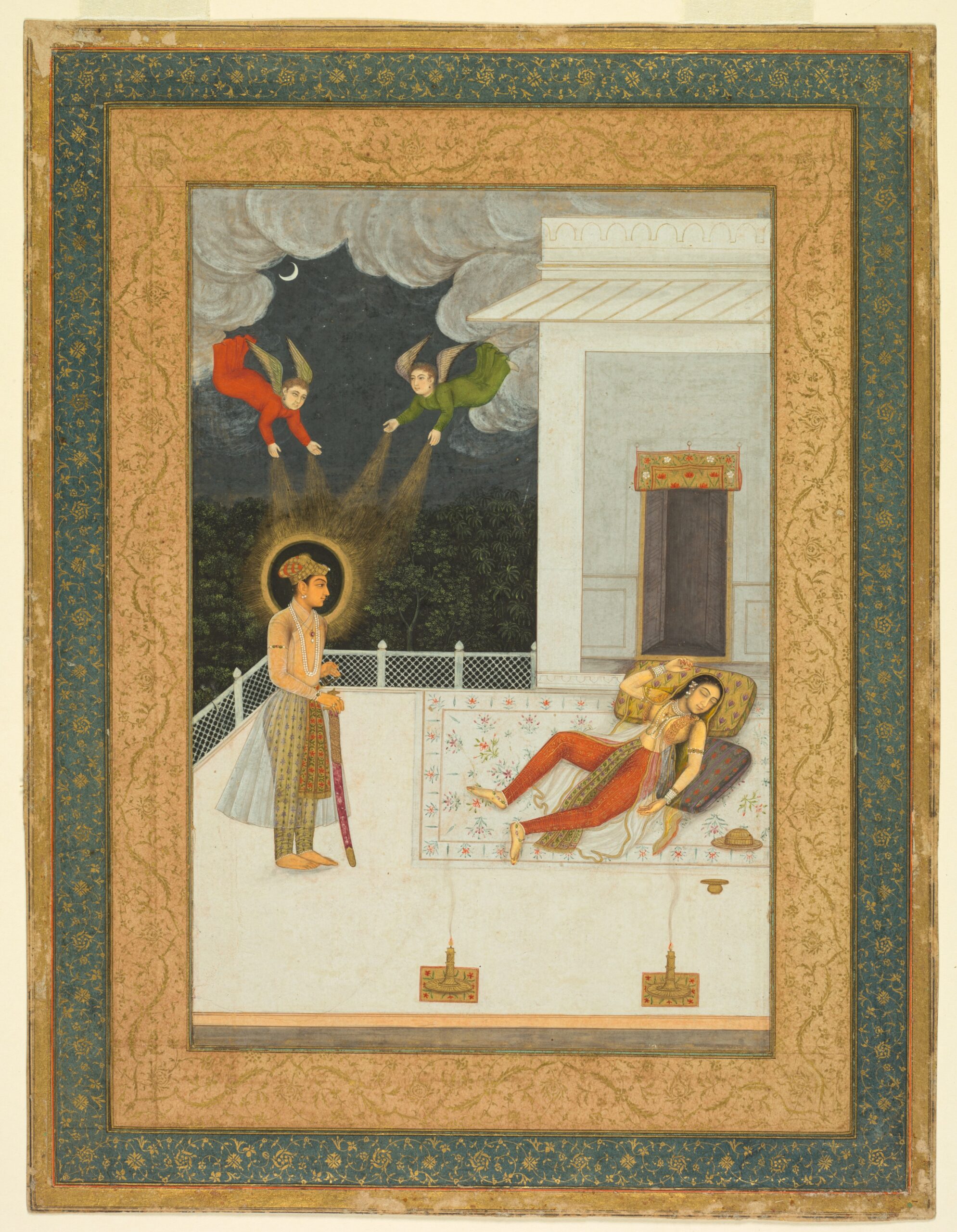 The dream of Zulaykha, from the Amber Album, mughal, c. 1670