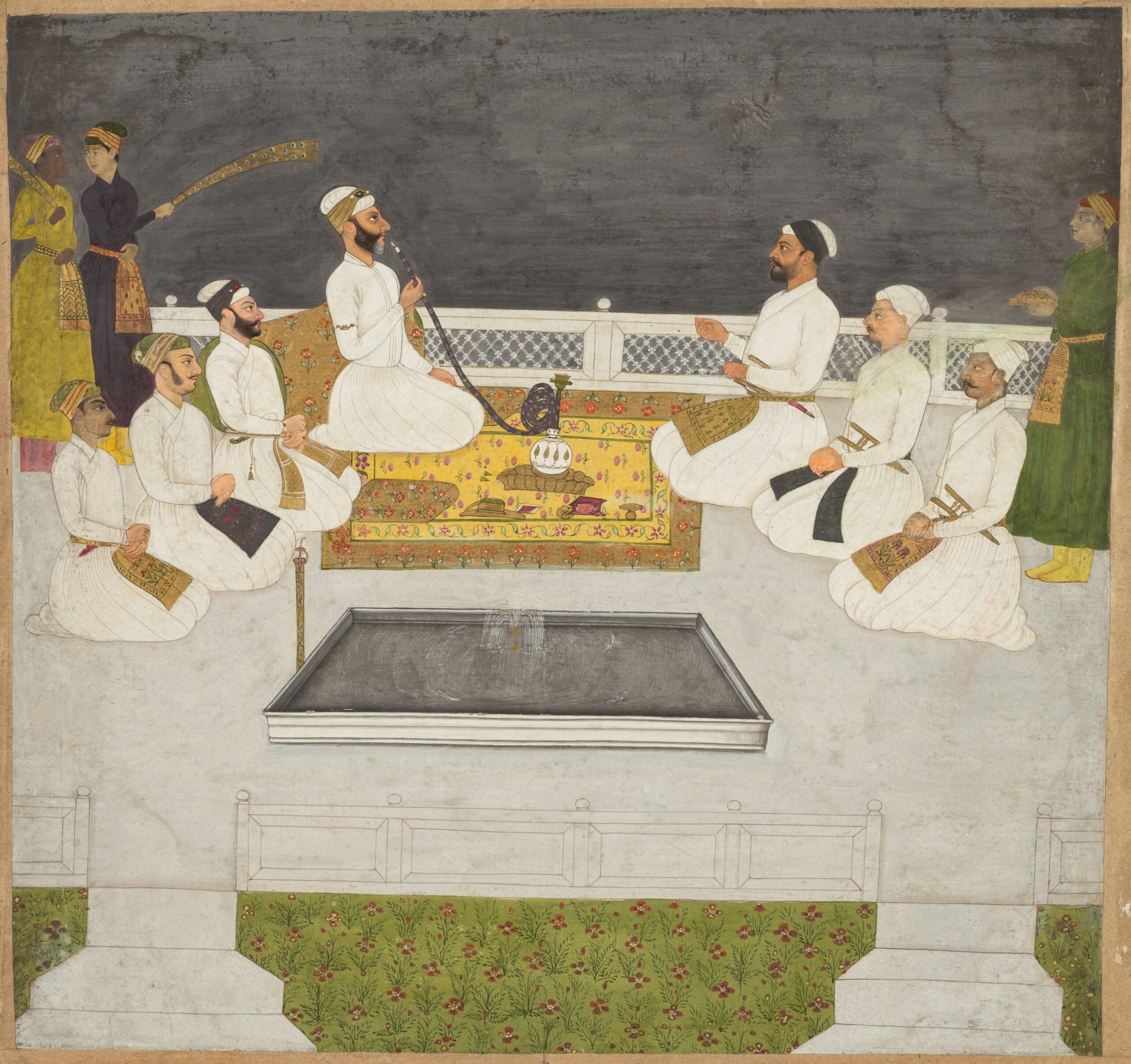 Husain Ali Khan Entertaining His Brothers (The Sayyid Brothers), mughal, c. 1712–19