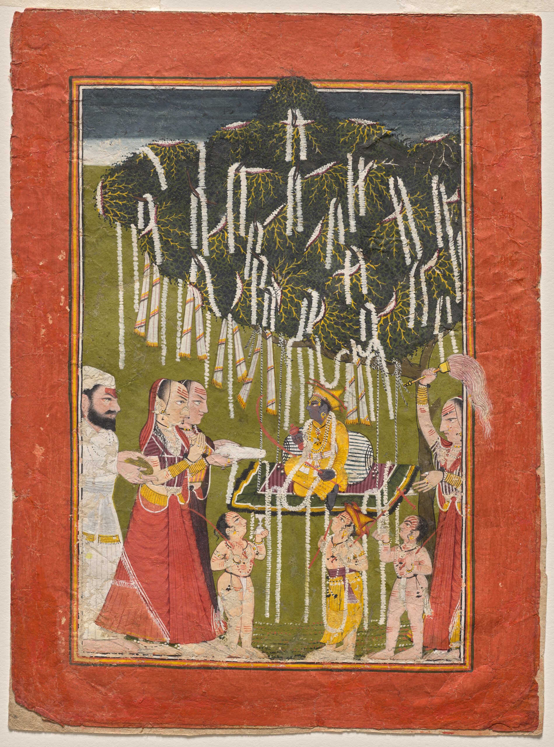 krishna, pahari, c. 1720–25