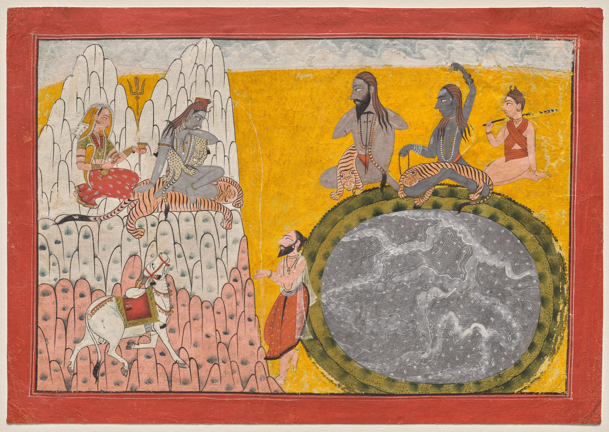 Descent of the Ganges, pahari, c. 1700–1710