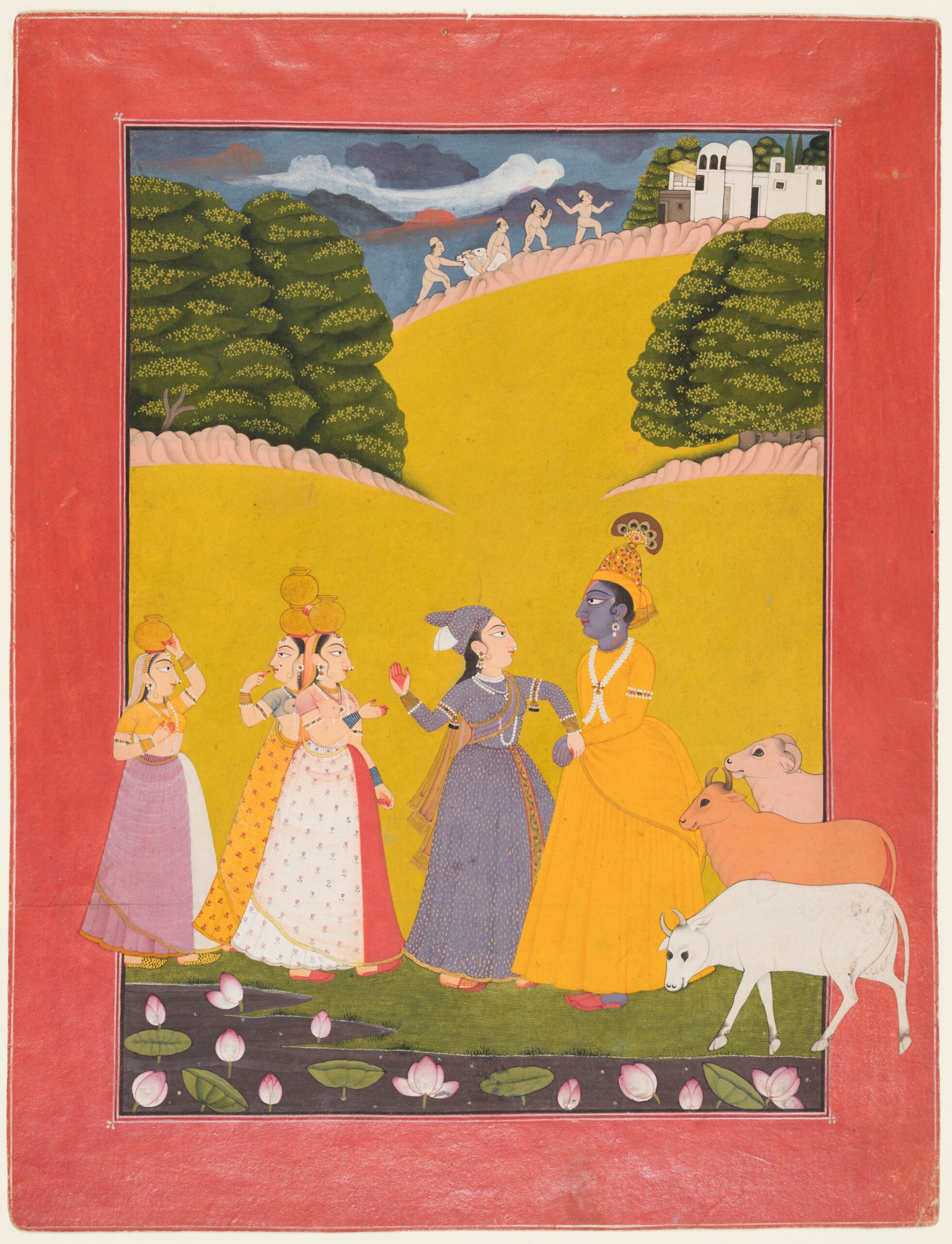 Taking of the toll, Dana-Lila, pahari, c. 1760