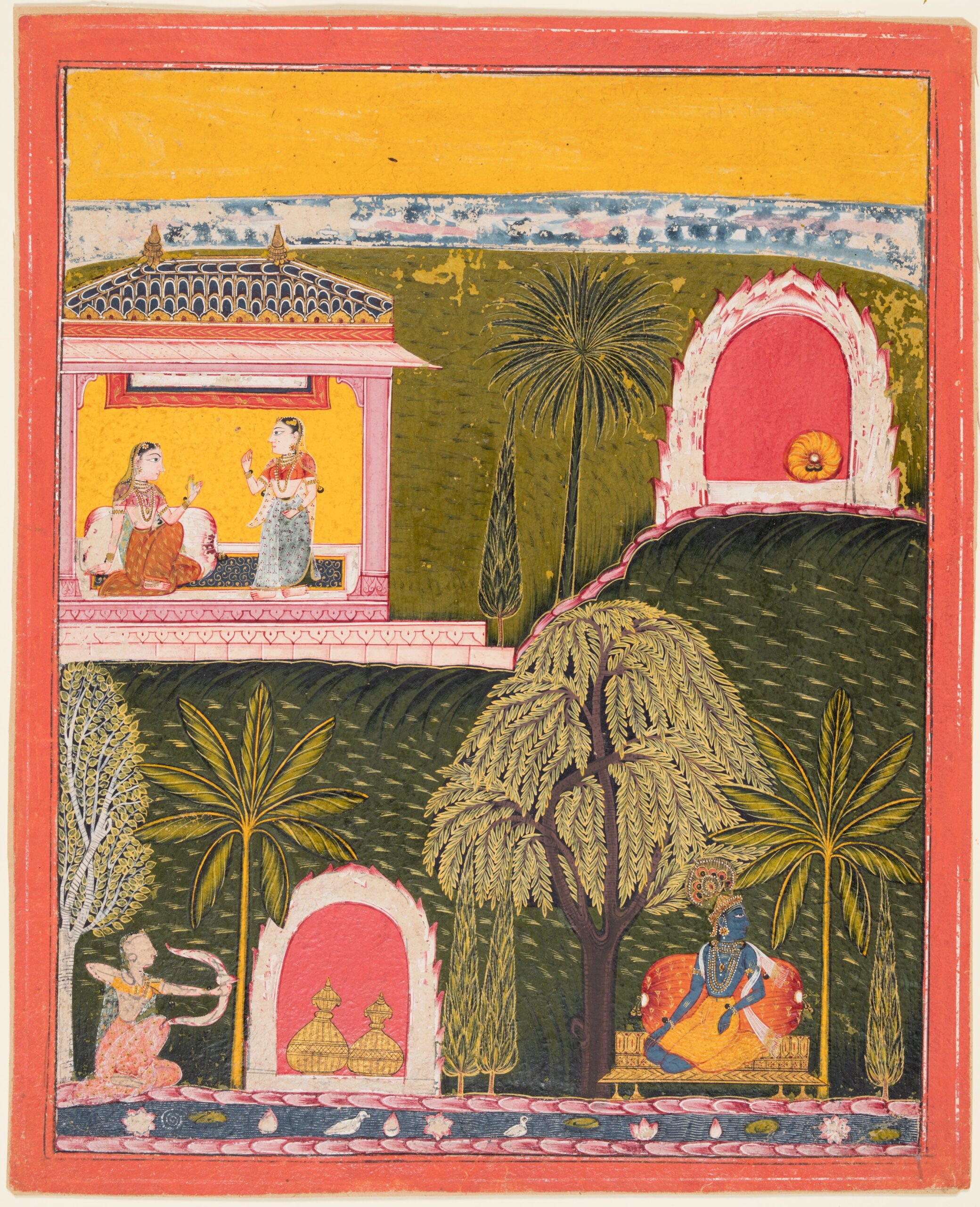 krishna, rajput, c. 1660