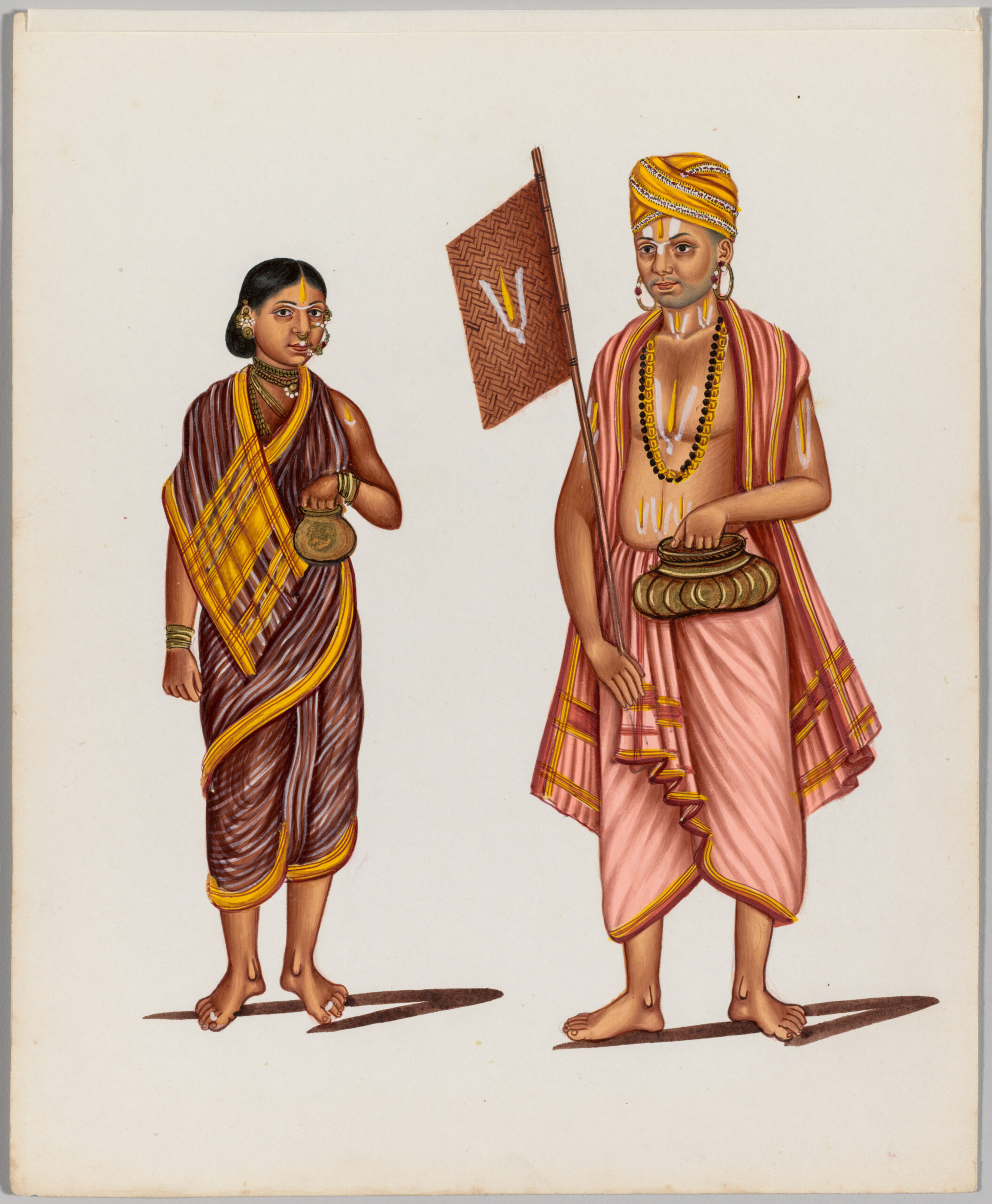 A Couple (from the series Costumes and Professions), tanjore, mid-1800s