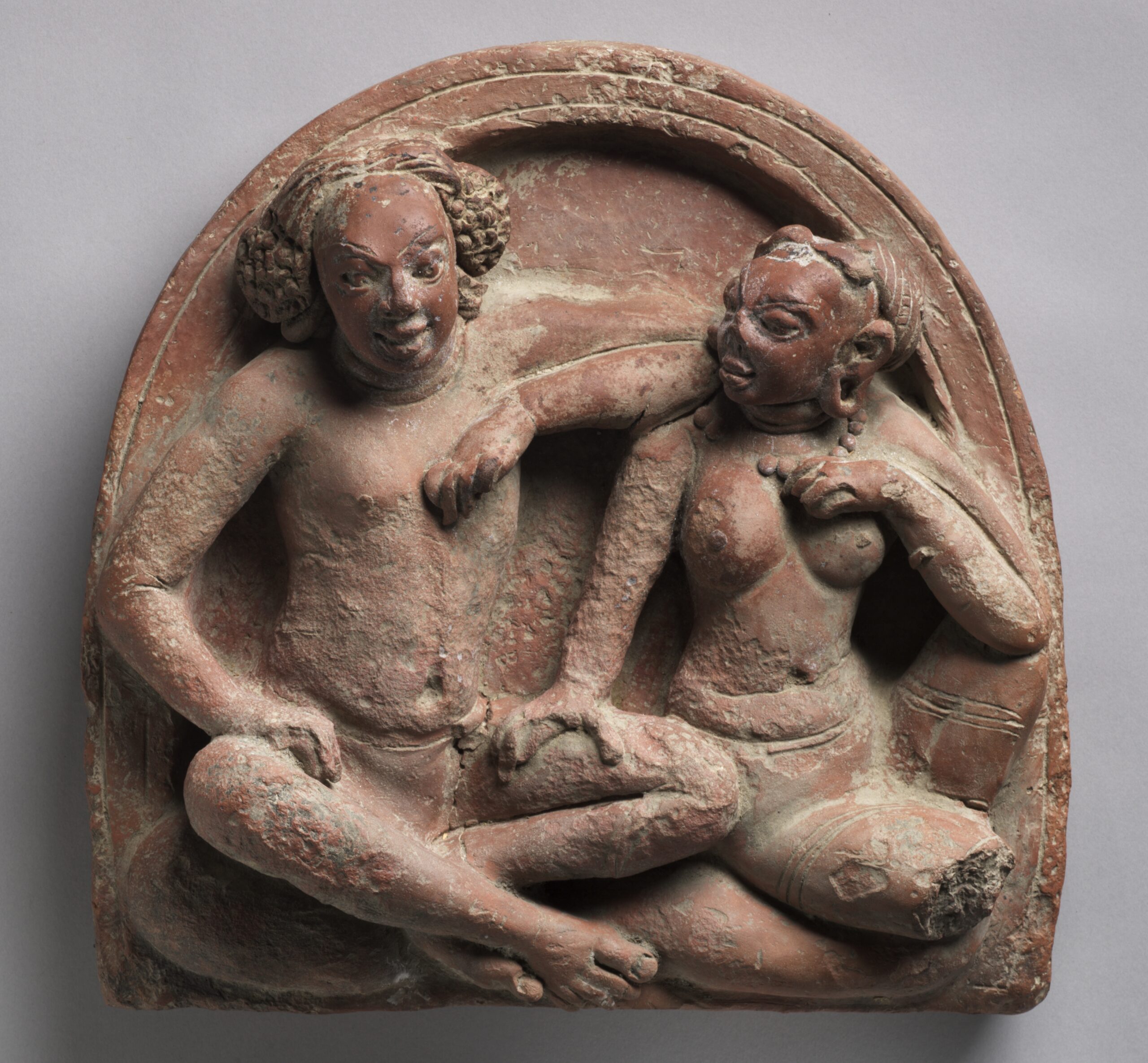 Amorous Couple (Mithuna), terracotta, 400s