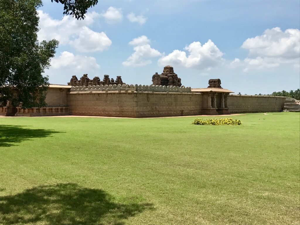 15th century Hazara Rama temple premises, Hampi Hindu monuments Karnataka