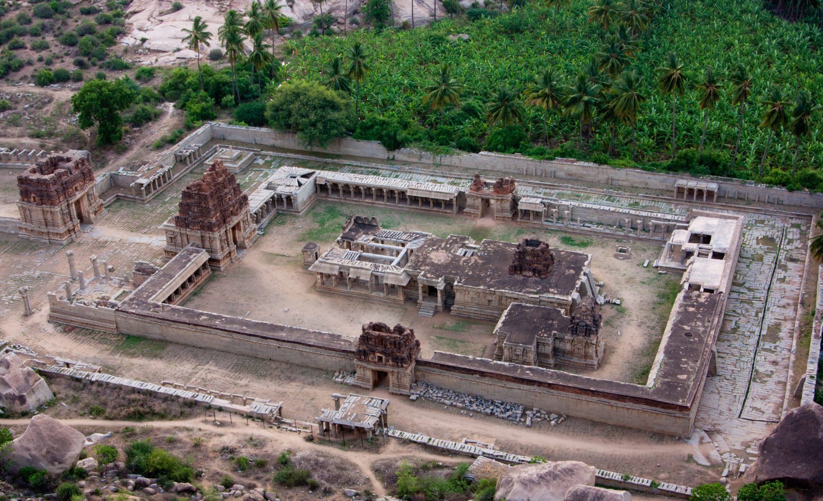 Achyutaraya Temple from Hemakunta Hill, vijayanagara