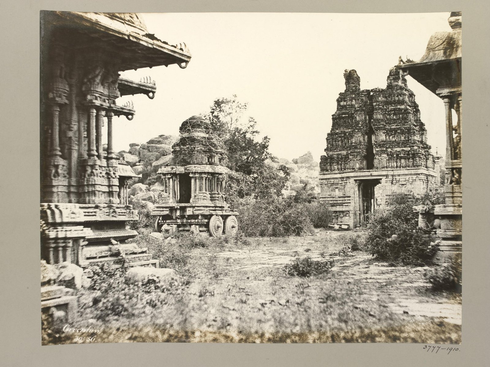 Garuda Temple, Maha Mandapa and Eastern Gopura, Vitthala Temple Complex 1856 photo, vijayanagara, 1856