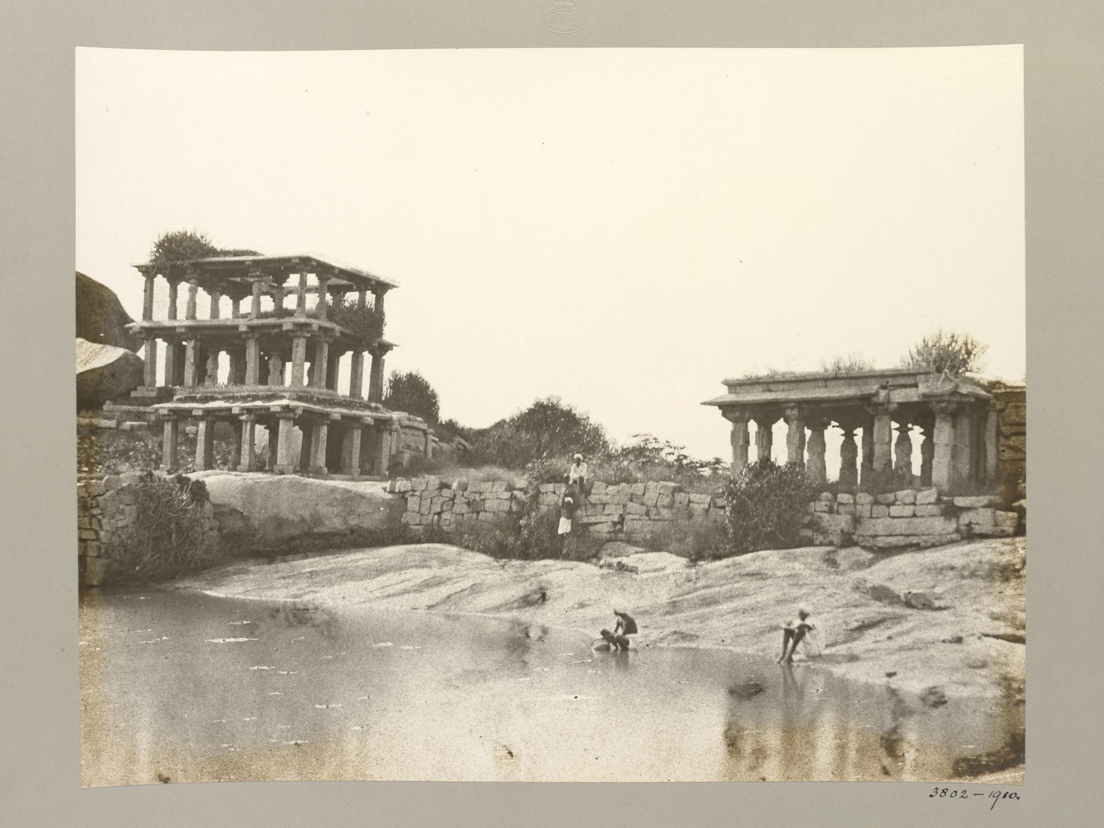 Gateway and Pavilion at Hemakuta Hill 1856 photo, vijayanagara, 1856