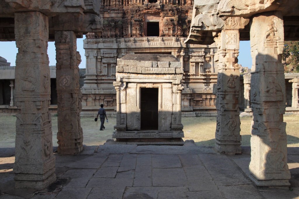 Hampi, Achyutaraya Temple, Mandapa, India