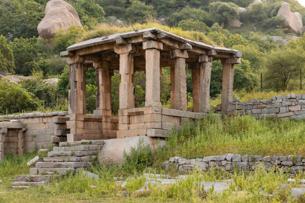 A Mandapa on Matunga hill in Achyutaraya complex